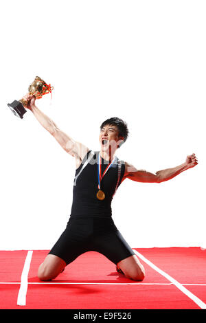 Spieler gewinnen Stockfoto