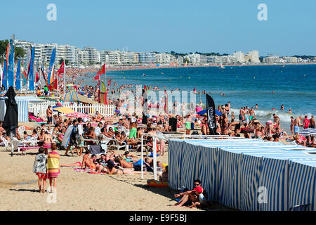 La Baule (West Küste von Frankreich): der Strand Stockfoto