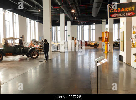 Blick über Automobile Museum von Málaga, Andalusien, Spanien. Stockfoto