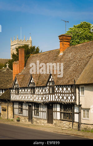 Veranda-Haus in Potterne Wiltshire UK Stockfoto