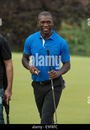 Haikou, China. Okt. 2014. Der niederländische Fußballer Clarence Seedorf ist der einzige Spieler, der mit 3 verschiedenen Vereinen die Champions League gewonnen hat. Credit: Jayne Russell/Alamy Live News Stockfoto