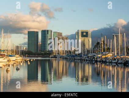 Hafen am Ala Moana Oahu Hawaii Stockfoto