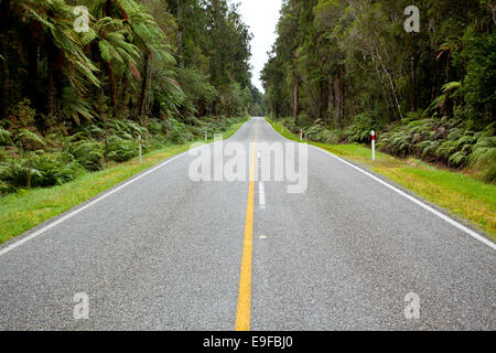 Leere Straße streckte Stockfoto