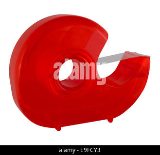 Klebeband Rolle transparent rot Stockfoto