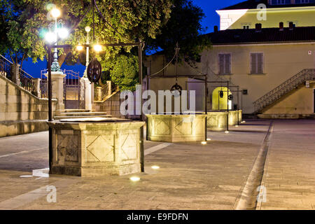 Fünf Brunnen Platz in Zadar Stockfoto