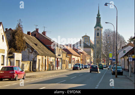 Straßenansicht der Stadt Virovitica Stockfoto