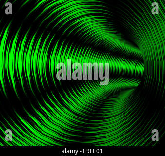 abstrakte grüne tunnel Stockfoto