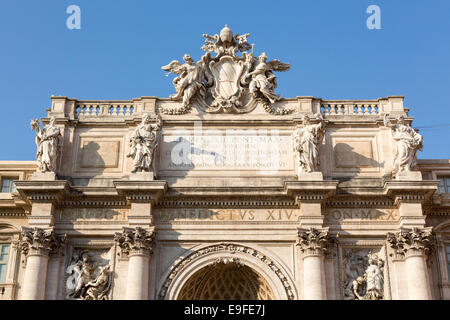 Trevi Brunnen Details in Rom Italien Stockfoto