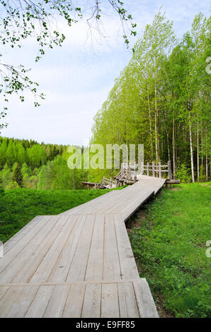 Die alte Holzbrücke in Holz Stockfoto