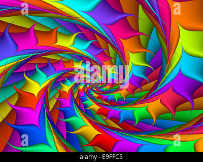 Schöne psychedelische Regenbogen Spirale Stockfoto