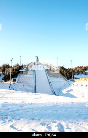 Sprungschanze Holmenkollen in Oslo Stockfoto