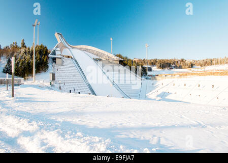 Sprungschanze Holmenkollen in Oslo Norwegen Stockfoto