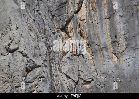 Klettern im Nationalpark Paklenica Stockfoto