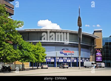 Vorderansicht des Capital FM Arena, Nottingham, Nottinghamshire, England, UK, Westeuropa. Stockfoto