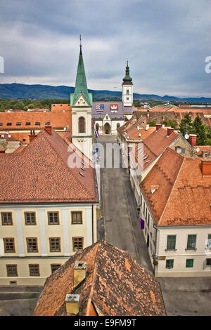 Historische Oberstadt Zagrebs Stockfoto