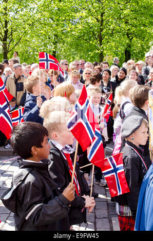 Parade in Oslo am 17. Mai Stockfoto