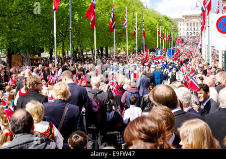 Parade in Oslo am 17. Mai Stockfoto