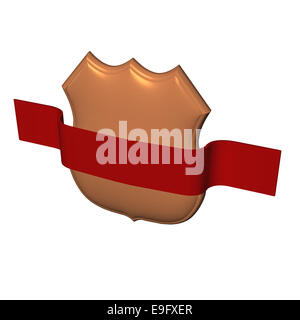 Klassische Shield isoliert auf dem weißen Stockfoto