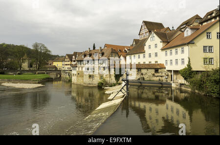 Reflexion von Schwäbisch Hall Deutschland Stockfoto