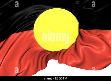 Australische Aborigines Flagge Stockfoto