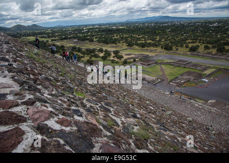 Die Sonnenpyramide, Teotihuacan, Mexiko Stockfoto