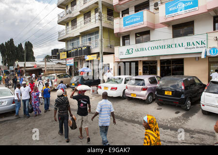 Äußere Geschäftsbank in Dar Es Salaam, Tansania, Ostafrika. Stockfoto