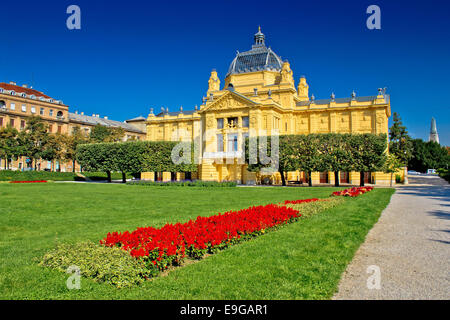 Kunstpavillon in bunten Park, Zagreb Stockfoto