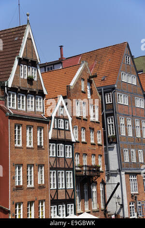 Häuser an der Deichstraße, Hamburg, Deutschland Stockfoto