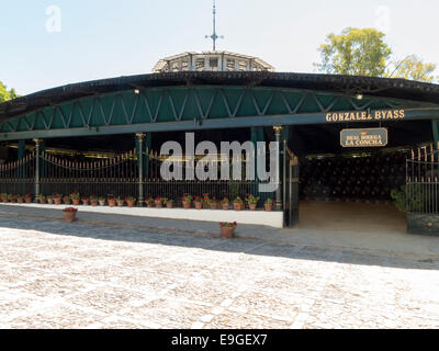 Gonzalez Byass Weingut Gebäude, Jerez De La Frontera, Cadiz. Stockfoto