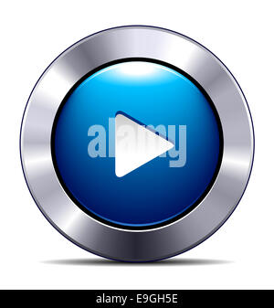 Film Play Taste app-Symbol für Websites und Telefone Stockfoto