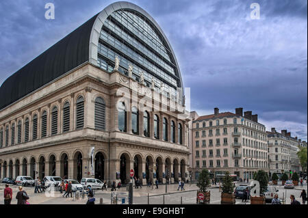 Eingang von der Opéra National de Lyon, Rhone-Alpes, Frankreich Stockfoto