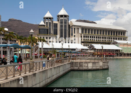 Die modernen Caudan Waterfront Bereich, Port Louis, Mauritius Stockfoto