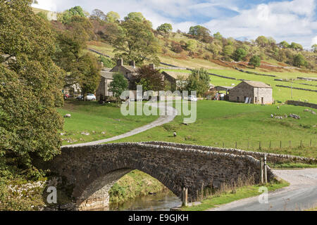 Der kleine Weiler Yockenthwaite, Wharfdale in Yorkshire Dales National Park, North Yorkshire, England, Großbritannien Stockfoto