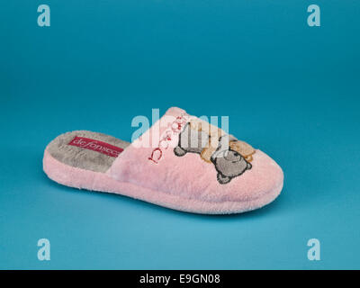 Die rosa Frau slipper Stockfoto