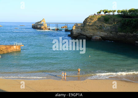 Biarritz Vieux Port des Pecheurs, Baskenland Stockfoto