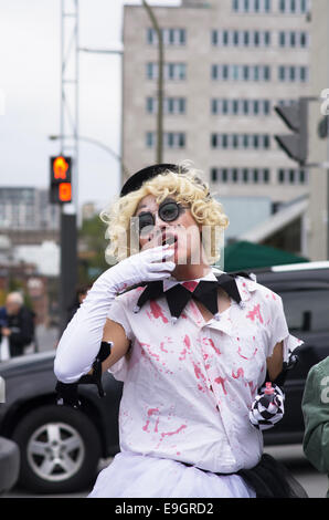 Montreal Zombie Walk. Ein Zombie Spaziergang ist eine öffentliche Veranstaltung, wo Teilnehmer Spaziergang als Zombies verkleidet Stockfoto