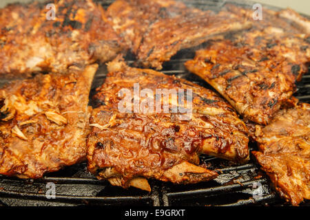 Babyback Rippen gegrillt Stockfoto