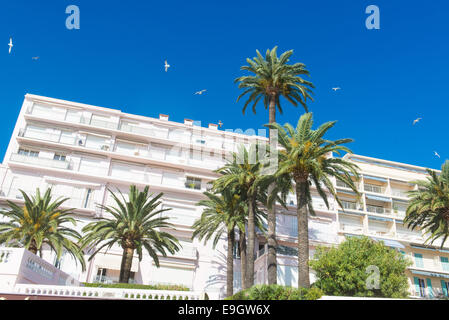 Ferienwohnungen in Cannes, Frankreich, mit Blick auf den Strand Stockfoto