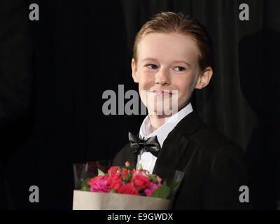 Tokio, Japan. 27. Oktober 2014. Schauspieler Kyle Catlett besucht eine junge film'The und erstaunlichen T.S. Spivet "Kredit-Fototermin auf dem 27. Tokio Interbnational Film Festival, Tokyo, Japan am 27. Oktober 2014: Aflo Co. Ltd./Alamy Live News Stockfoto