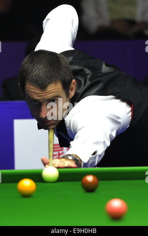 O'Sullivan in 2014 Snooker International Championship in Chengdu, Sichuan, China am 26. Oktober 2014-Spiel. Stockfoto