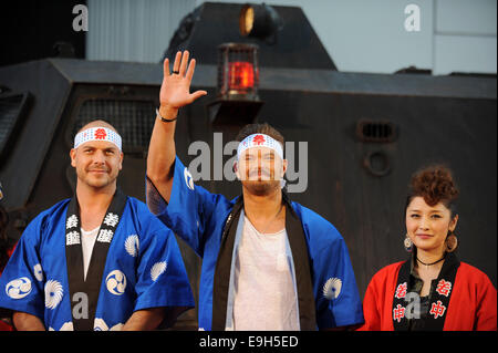 Tokio, Japan. 28. Oktober 2014. Schauspieler Kellan Lutz und Regisseur Patrick Hughes Veranstaltung '' The Expendables 3'' Sondervorstellung während des 27. Tokyo International Film Festival in Roppongi Hills am 28. Oktober 2014 in Tokio, Japan. Bildnachweis: Hiroko Tanaka/ZUMA Draht/Alamy Live-Nachrichten Stockfoto