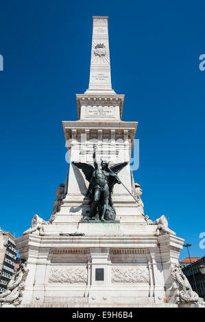 Denkmal für die Restauratoren, Restauradores Platz, Lissabon, Distrikt Lissabon, Portugal Stockfoto