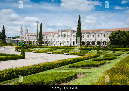 Mosteiro Dos Jerónimos, Jerónimos Kloster, Belém, Lissabon, Distrikt Lissabon, Portugal Stockfoto