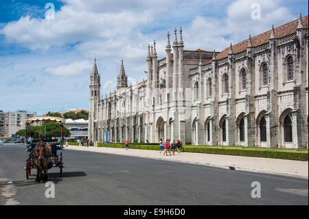 Mosteiro Dos Jerónimos, Jerónimos Kloster, Belém, Lissabon, Distrikt Lissabon, Portugal Stockfoto