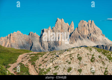 Croda da Lago Berg im Abendlicht, Dolomiten, Veneto, Italien Stockfoto