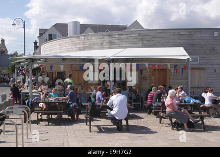 Gee Muschel weißen Fisch Bar Swanage Dorset-England Stockfoto