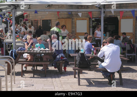 Gee Muschel weißen Fisch Bar Swanage Dorset-England Stockfoto