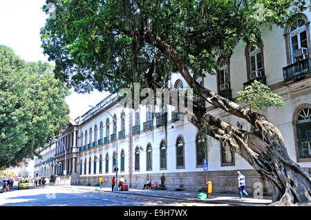 Straßenszene Krankenhaus allgemeine da Santa Casa Da Misericordia Santia Luzia Straße Rio De Janeiro-Brasilien Stockfoto