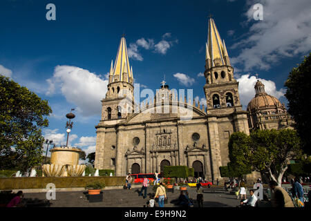 Kathedrale Catedral de Guadalajara auf der Plaza de Armas, Guadalajara, Jalisco, Mexiko Stockfoto