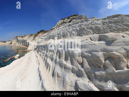 Scala dei Turchi, weiße Felsenküste, Agrigent, Provinz Agrigento, Sizilien, Italien Stockfoto
